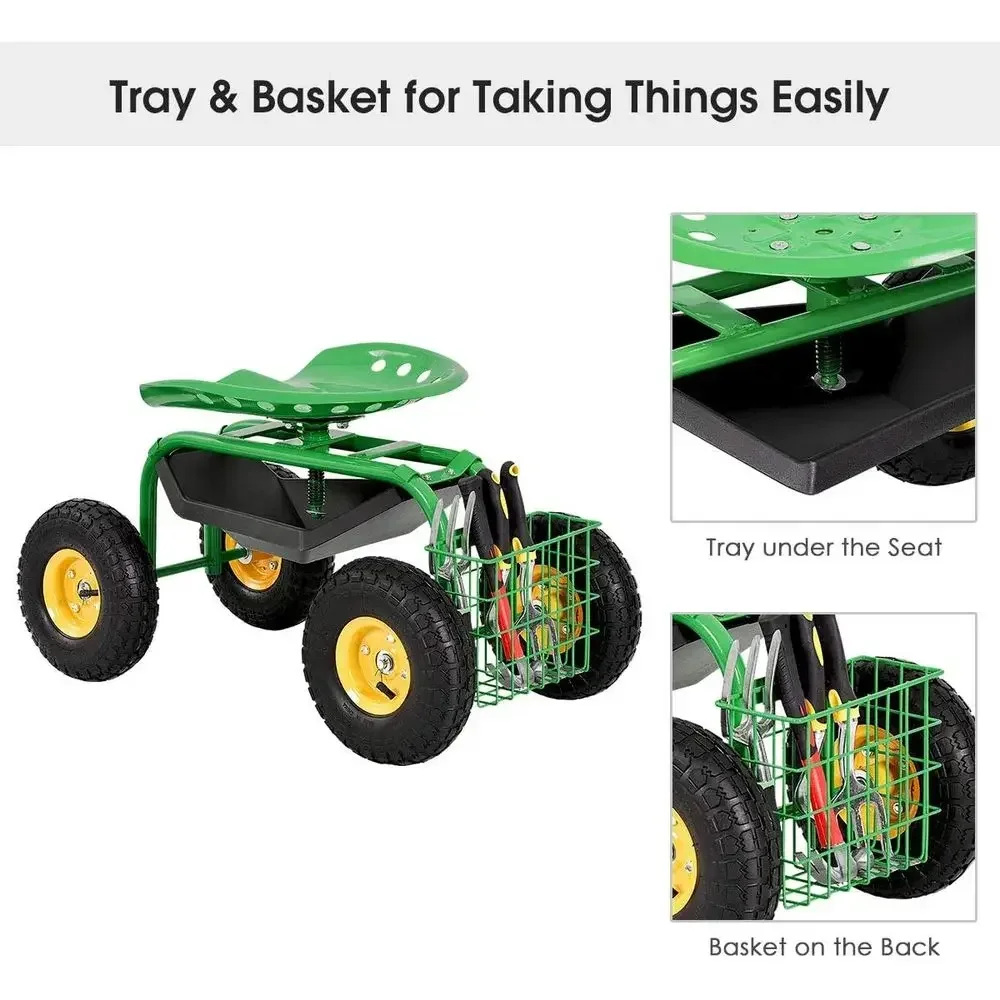 Adjustable Height Garden Cart  - Outdoor Camping Trolley recension och pris