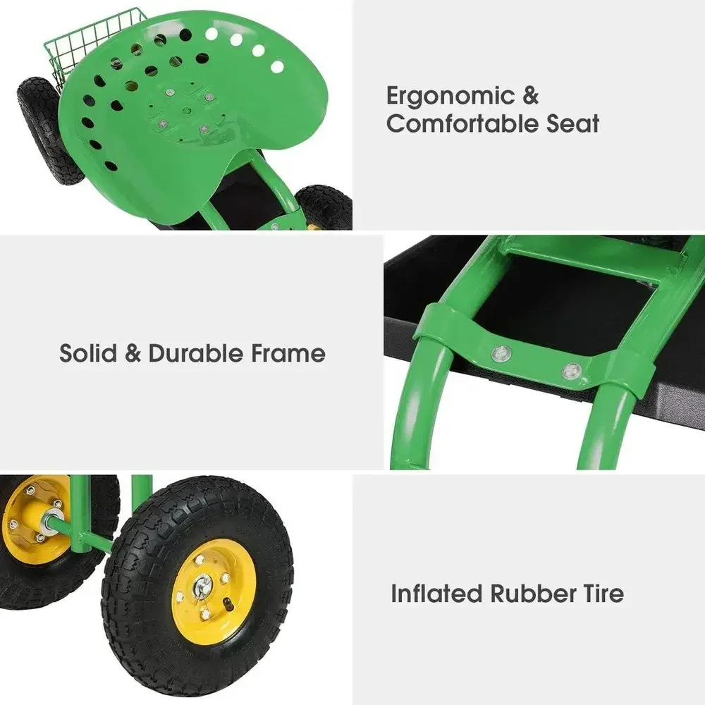 Adjustable Height Garden Cart  - Outdoor Camping Trolley recension och pris