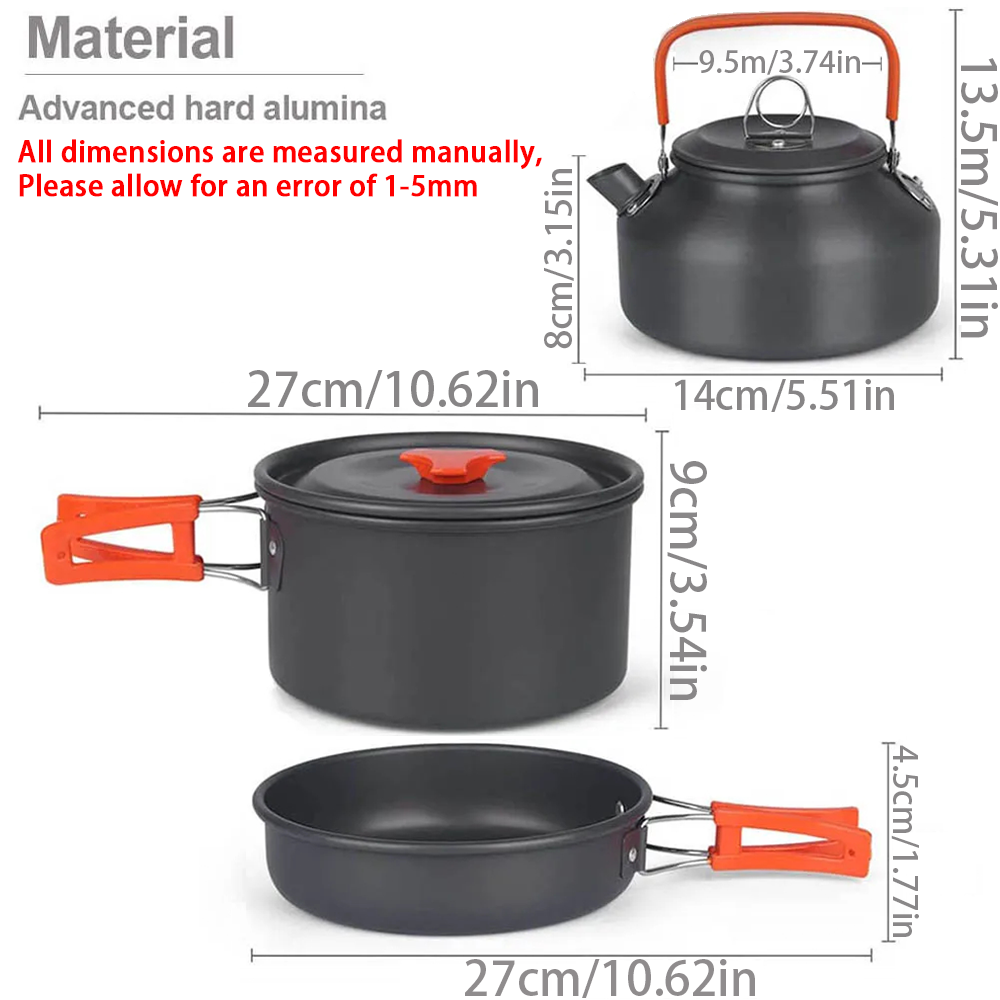 1pcs/1set Camping Cookware Kit - Outdoor Camping Dining Set recension och pris