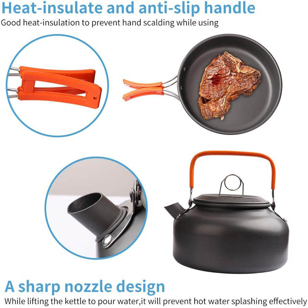 1pcs/1set Camping Cookware Kit - Outdoor Camping Dining Set recension och pris